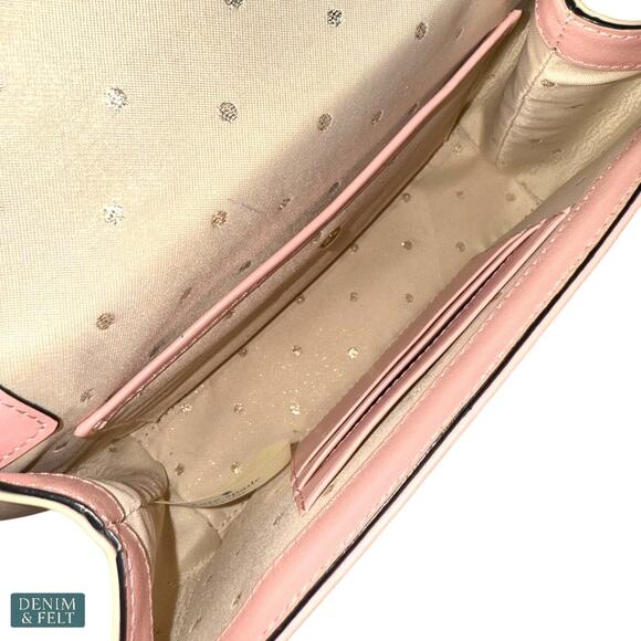 🖤💗 Kate Spade Colorblock Black Pink Leather Shoulder Bag with Gold Bar~RARE!! - Picture 9 of 16